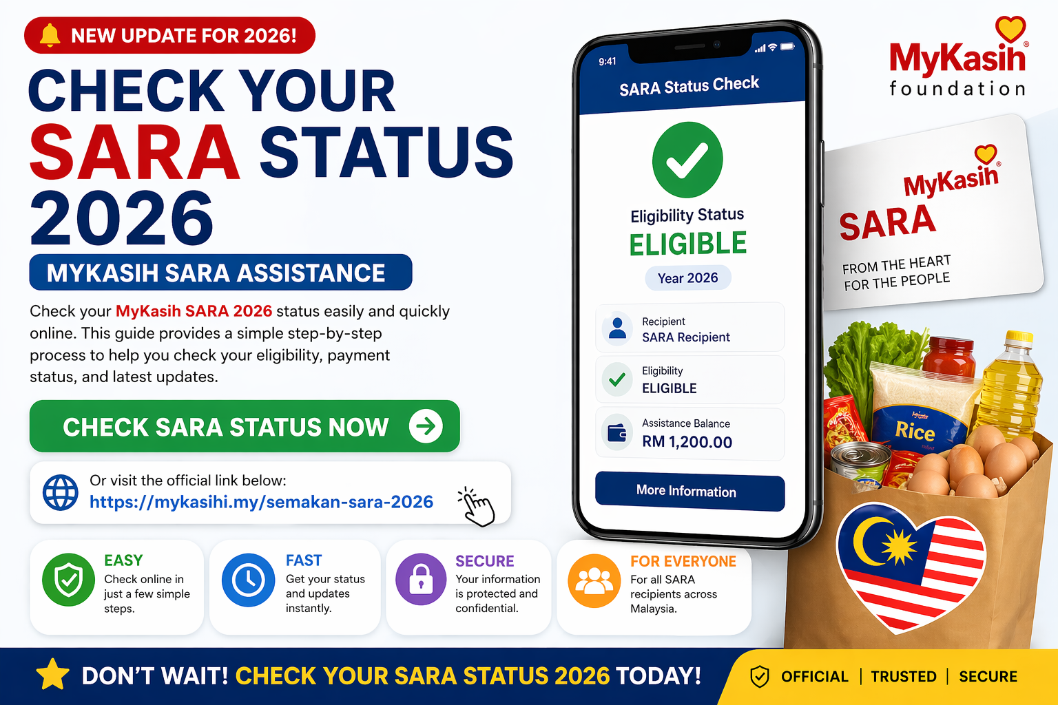Semak status SARA 2026