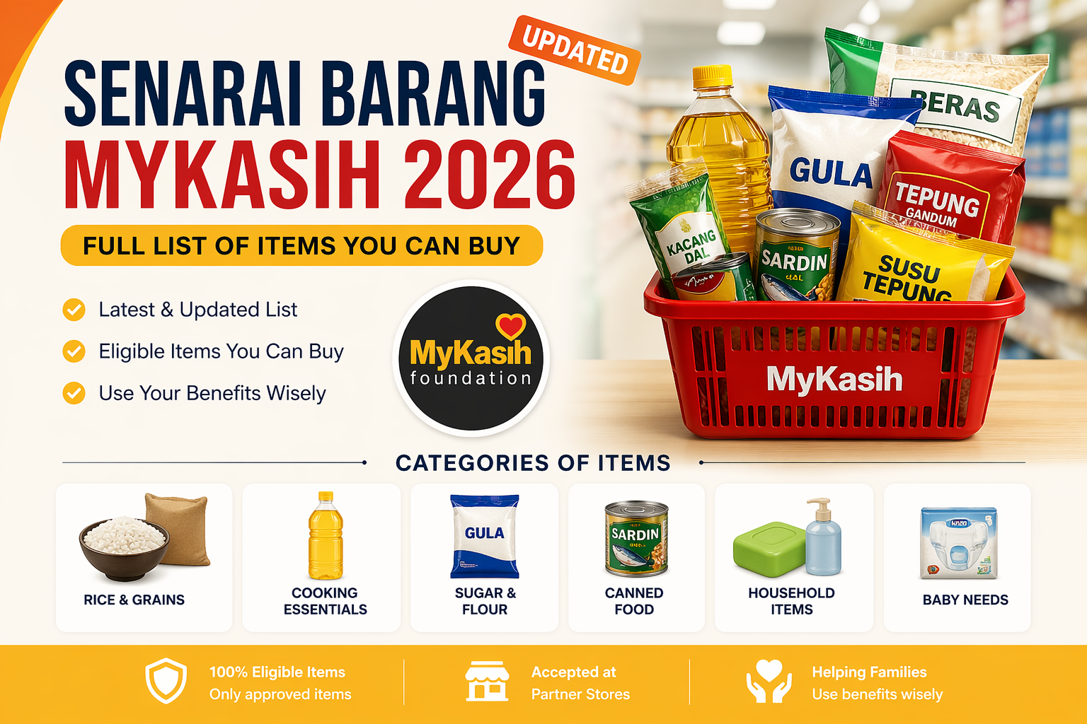 Senarai Barang MyKasih 2026 
