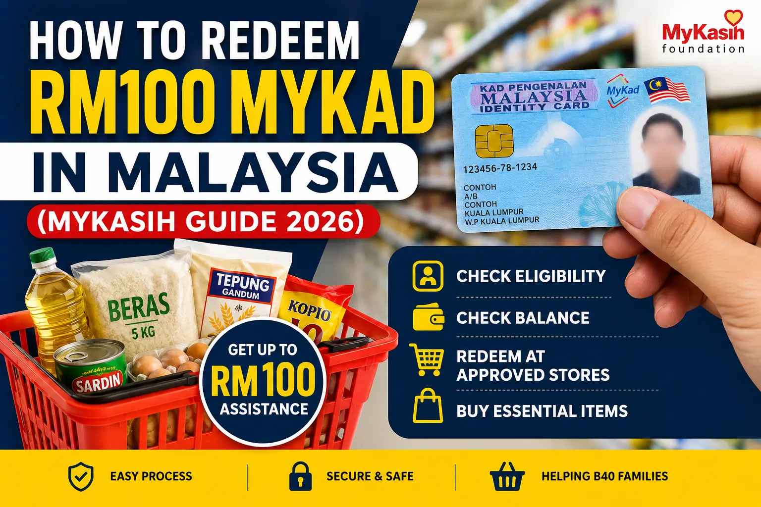 How to redeem RM100 MyKad