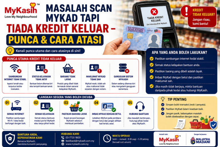 Kredit MyKasih Tidak Keluar Selepas MyKad Di-scan 7 Kredit MyKasih Tidak Keluar Selepas MyKad Di-scan